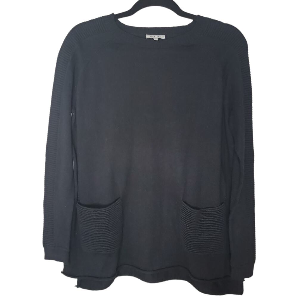 Lisa Todd Small Black Sweater‎ Pockets
